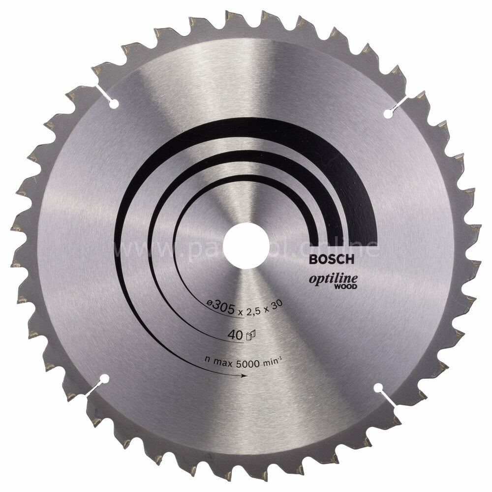 Bosch - Optiline Serisi Ahşap için Daire Testere Bıçağı 305*30 mm 40 Diş 2608640440