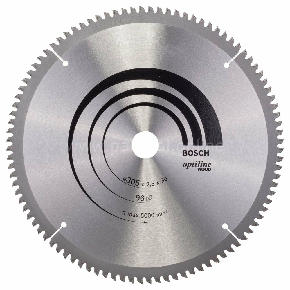 Bosch - Optiline Serisi Ahşap için Daire Testere Bıçağı 305*30 mm 96 Diş 2608640442