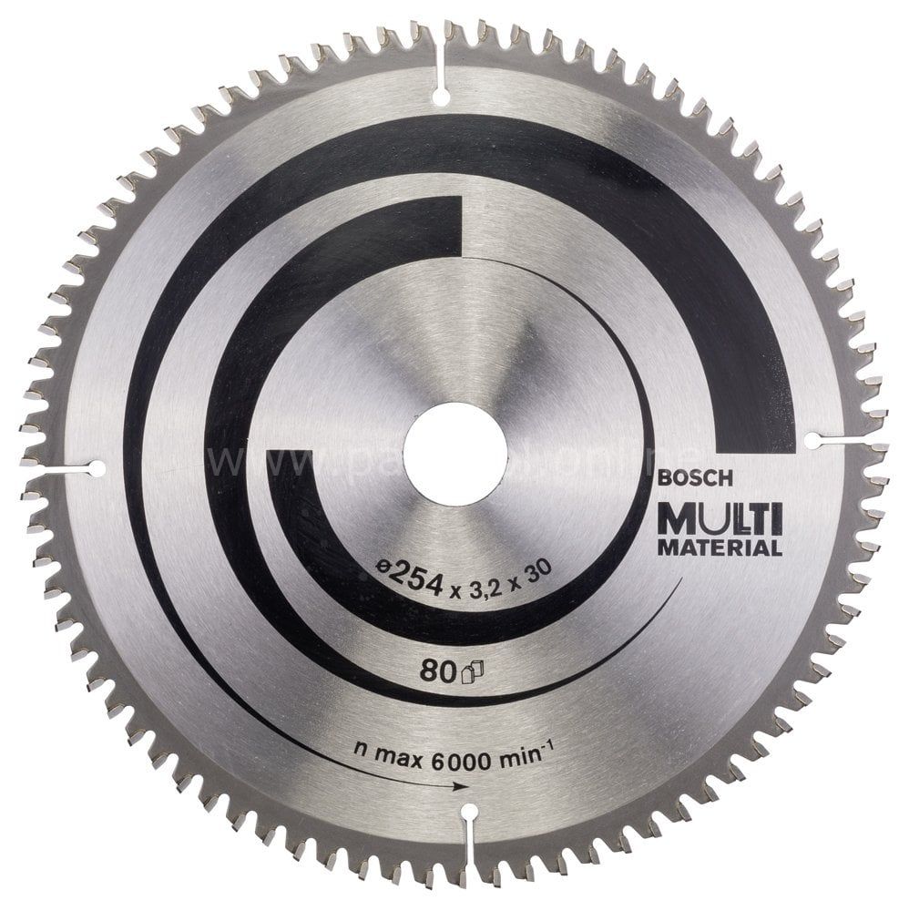 Bosch - Standard for Serisi Çoklu Malzeme için Daire Testere Bıçağı 254*30 mm 80 Diş 2608640450
