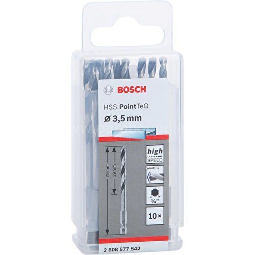 Bosch Pointeq  3,5mm 1/4 Adap. Metal Matkap Ucu 10'lu 2608577542 Bosch