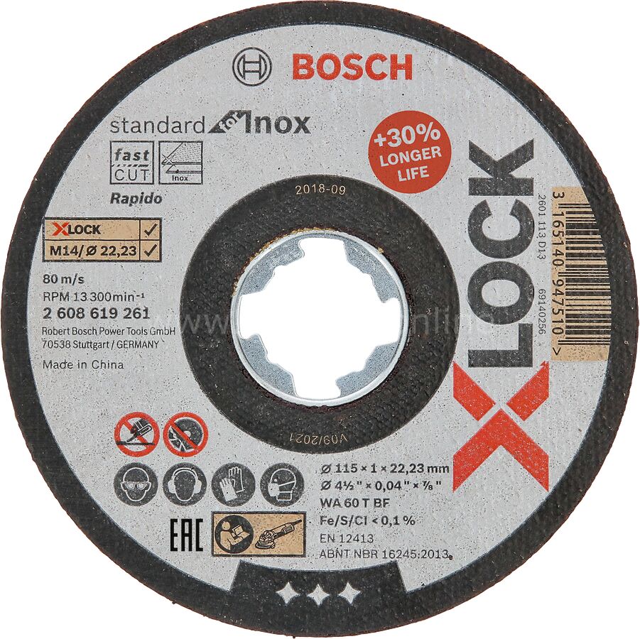 115X1 mm X-Lock Inox Kesme Taşı