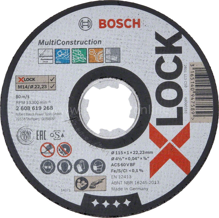 115X1 mm X-Lock Rapido Inox Kesme Taşı