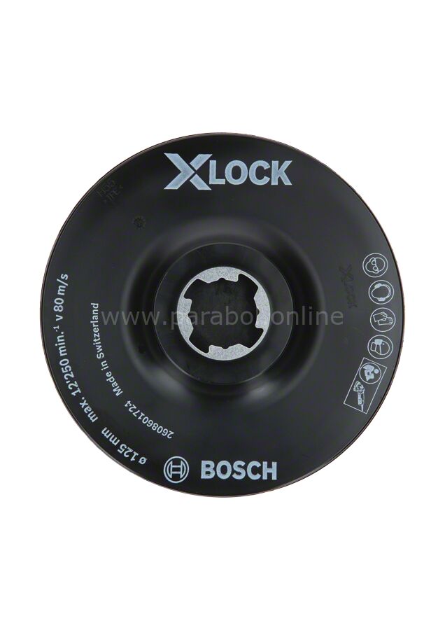 Bosch - X-LOCK - SCM Merkez Delikli Taban 125 mm 2608601724
