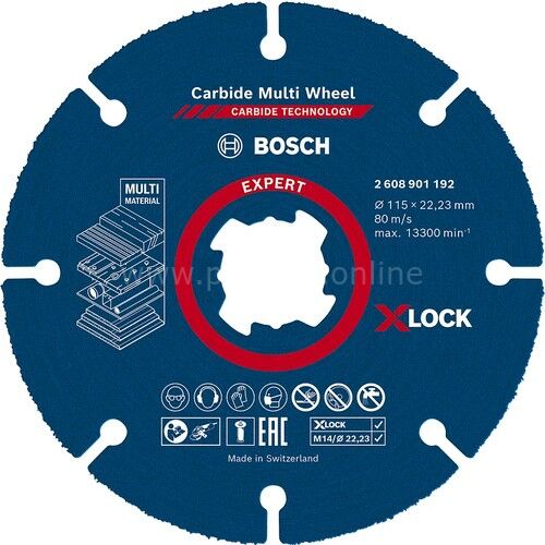 Bosch Carpide Multi Whell Taşlama Için Ahşap Kesme Diski 115 mm (Elmas Uçlu)