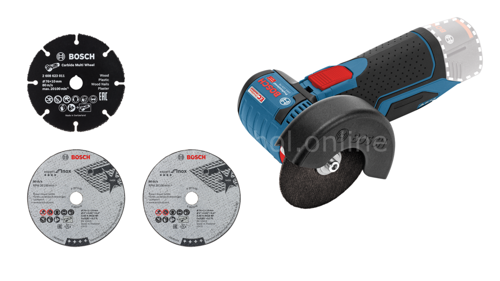 Bosch Professional GWS 12V-76 (Solo) Akülü Taşlama Makinesi (76mm) 06019F2000