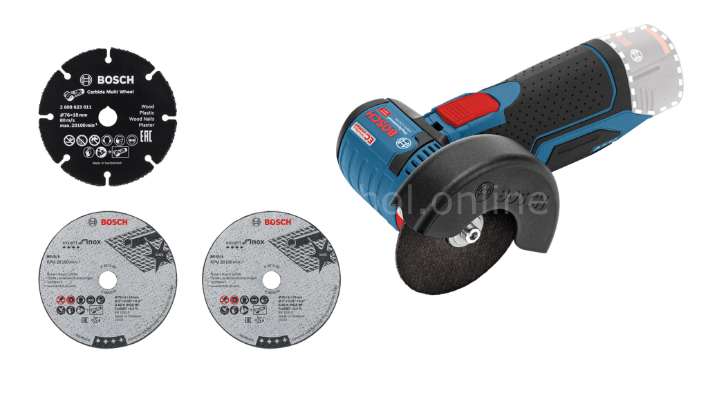 Bosch Professional GWS 12V-76 (Solo) Akülü Taşlama Makinesi (76mm) 06019F2000