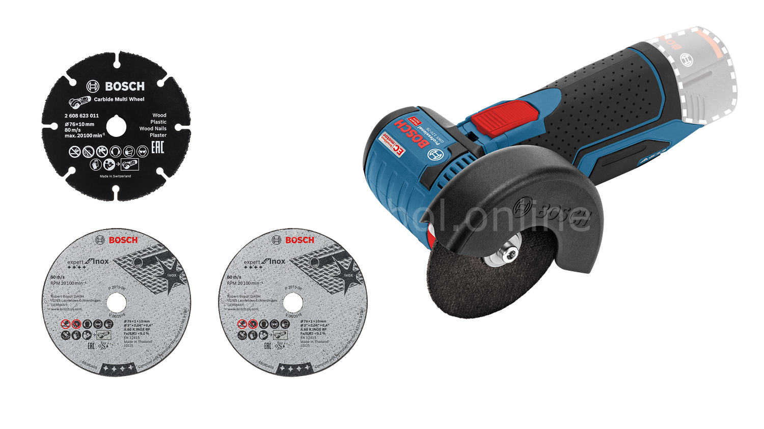 Bosch Professional GWS 12V-76 (Solo) Akülü Taşlama Makinesi (76mm) 06019F2000