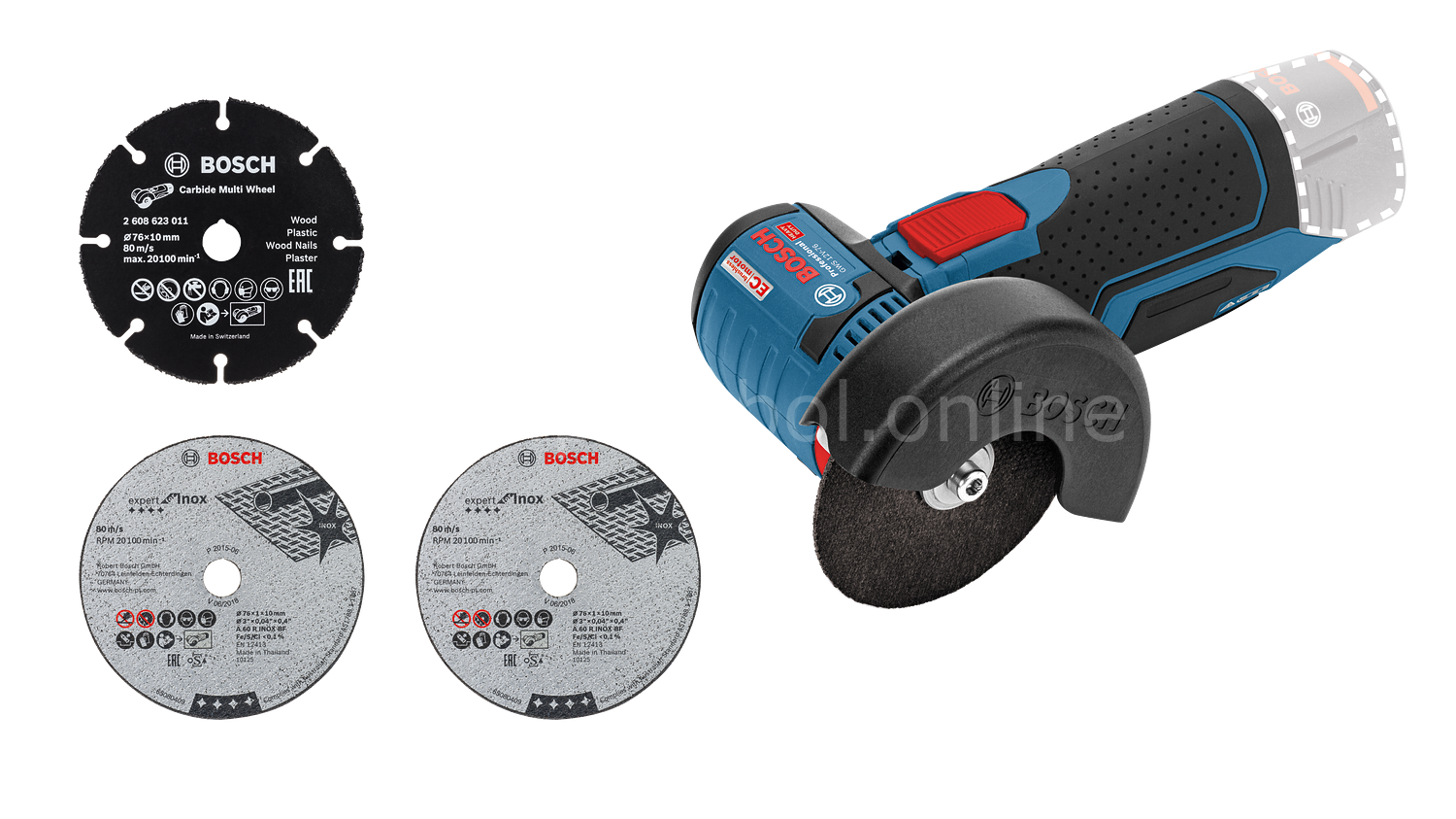 Bosch Professional GWS 12V-76 (Solo) Akülü Taşlama Makinesi (76mm) 06019F2000