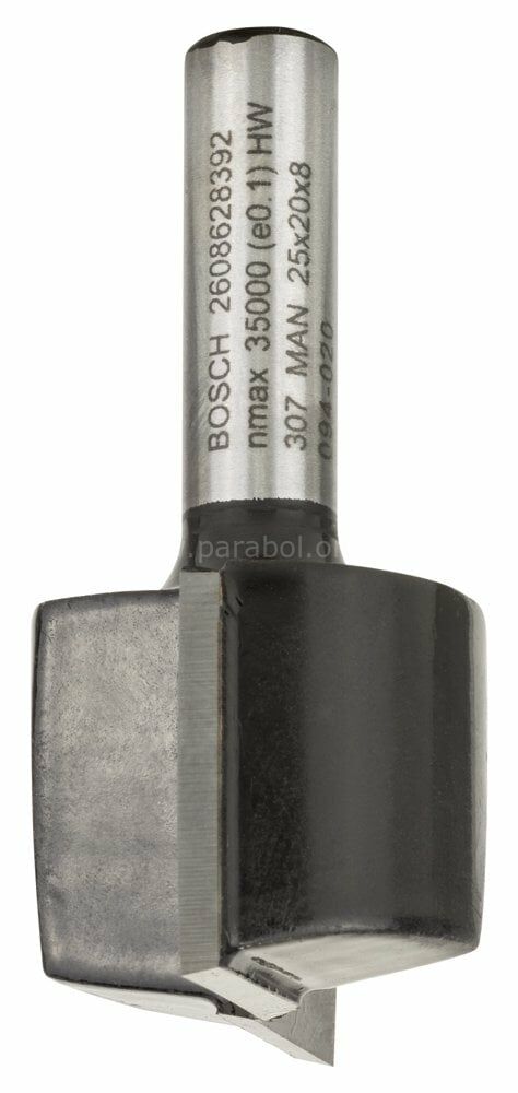Bosch - Standard Seri Ahşap İçin Çift Oluklu, Sert Metal Düz Freze Ucu 8*25*51mm 2608628392