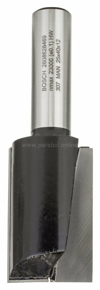 Bosch - Standard Seri Ahşap İçin Çift Oluklu, Sert Metal Ekstra Uzun Düz Freze Ucu 12*25*81mm 2608628469