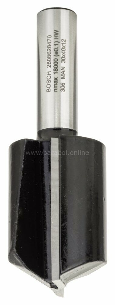 Bosch - Standard Seri Ahşap İçin Çift Oluklu, Sert Metal Ekstra Uzun Düz Freze Ucu 12*30*81mm 2608628470