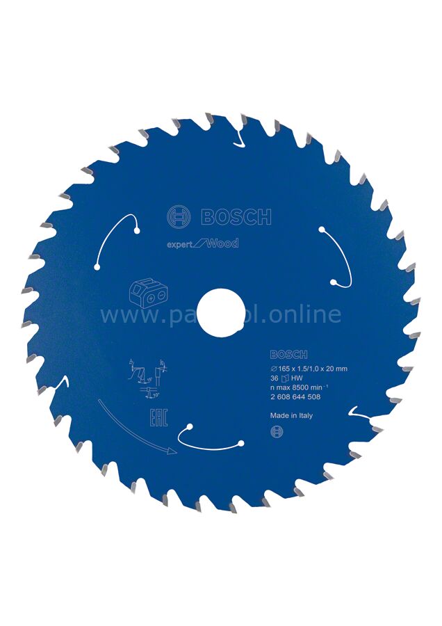 Bosch - Expert for Serisi Ahşap için Akülü Daire Testere Bıçağı 160*20 mm 36 Diş 2608644508