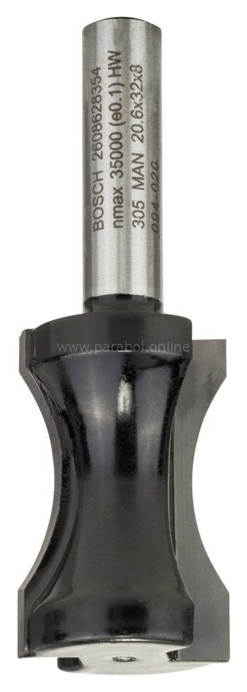 Bosch - Standard Seri Ahşap İçin Çift Oluklu Sert Metal Yassı Çubuk Freze 8*20,6*63,5mm 2608628354