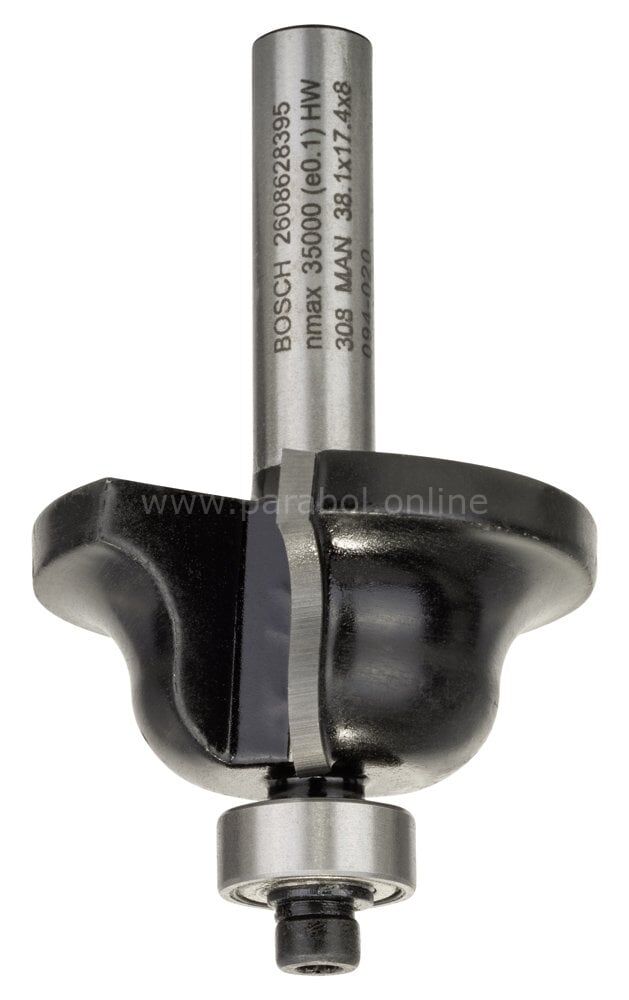 Bosch - Standard Seri Ahşap İçin Çift Oluklu Sert Metal Kenar Biçimlendirme Frezesi 8*12,7*61mm 2608628395