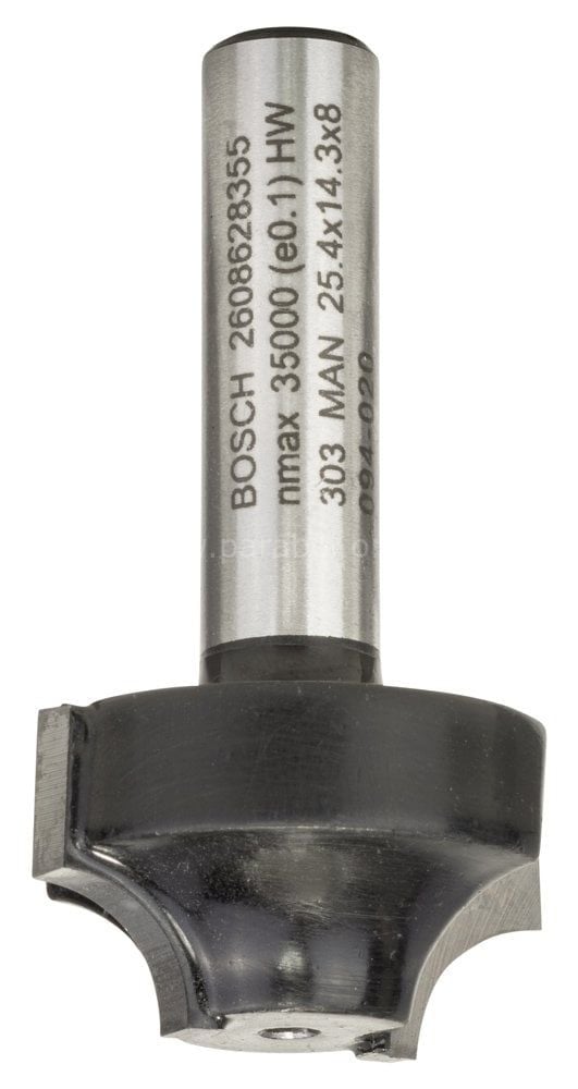 Bosch - Standard Seri Ahşap İçin Çift Oluklu Sert Metal Kenar Biçimlendirme Frezesi 8*25,4*46mm 2608628355
