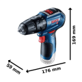 Bosch Professional GSB 12V-30 (Solo) Akülü Darbeli Vidalama Makinesi 06019G9102