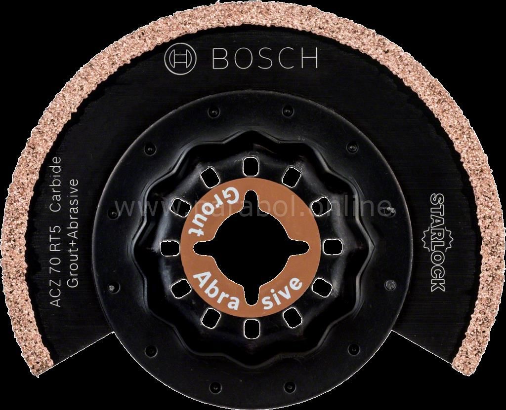 Bosch - Starlock - ACZ 70 RT5 - Carbide RIFF Zımpara Uçlu Dar Kesim Segman Testere Bıçağı 50 Kum Kalınlığı 10'lu 2608664486