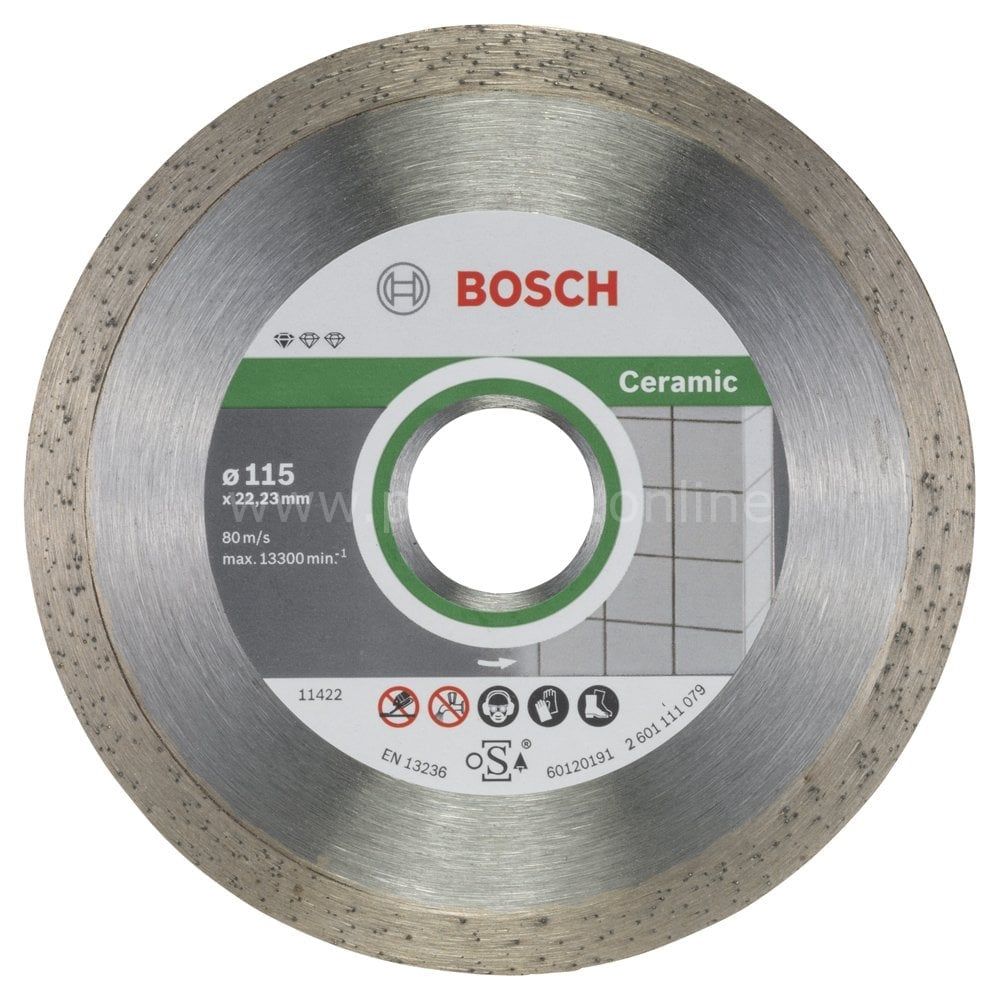 Bosch - Standard Seri Seramik İçin, 9+1 Elmas Kesme Diski Set 115 mm 2608603231