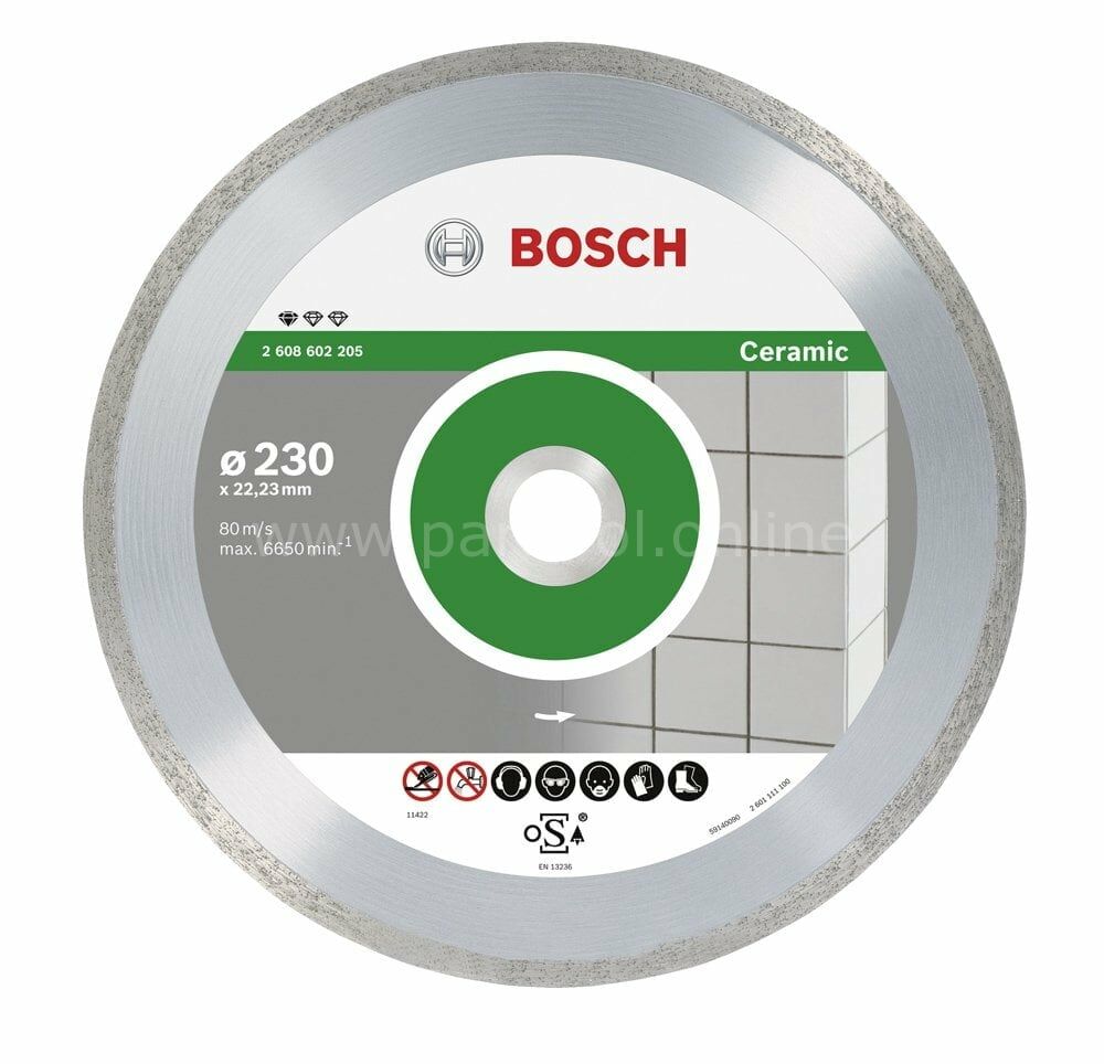 Bosch - Standard Seri Seramik İçin, 9+1 Elmas Kesme Diski Set 230 mm 2608603234