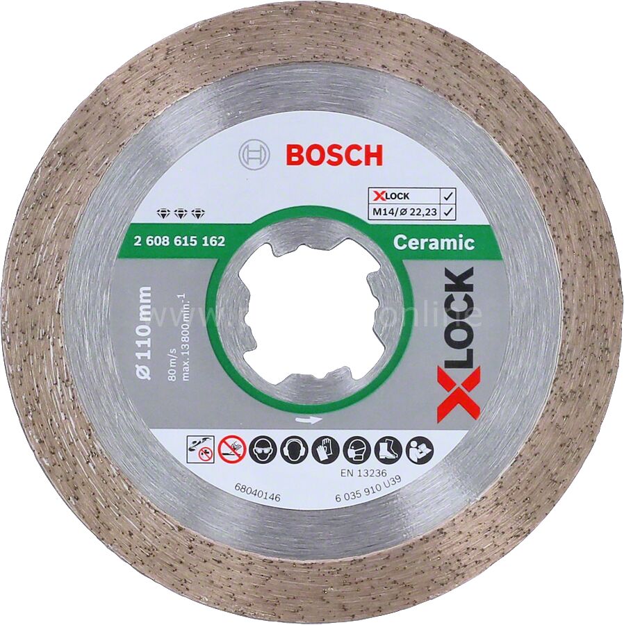 Bosch - X-LOCK - Best Serisi Seramik İçin, Elmas Kesme Diski 110 mm 2608615162
