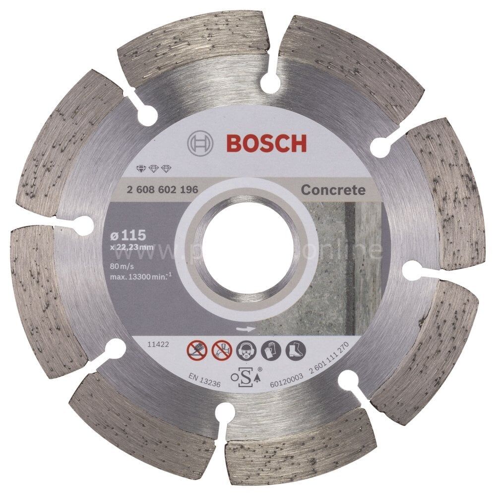 Bosch - Standard Seri Beton İçin Elmas Kesme Diski 115 mm 2608602196