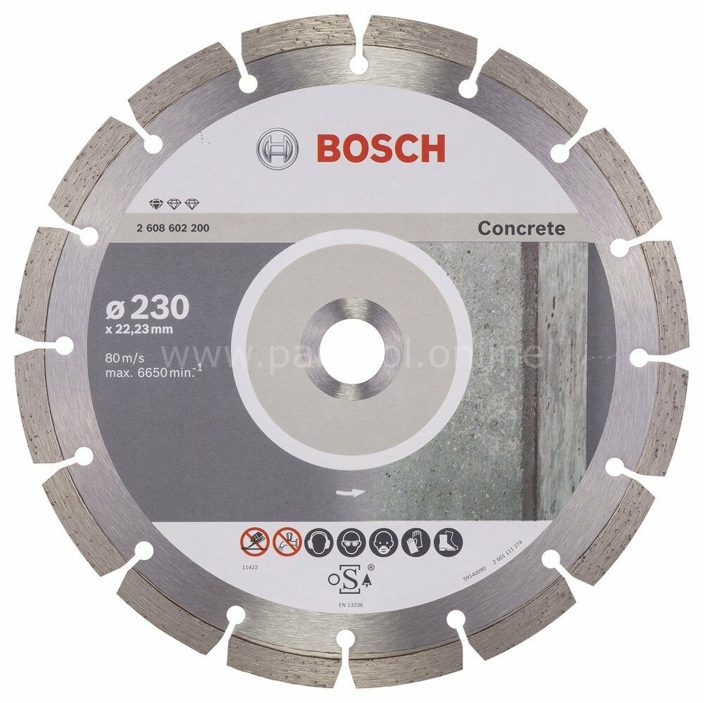 Bosch - Standard Seri Beton İçin Elmas Kesme Diski 230 mm 2608602200