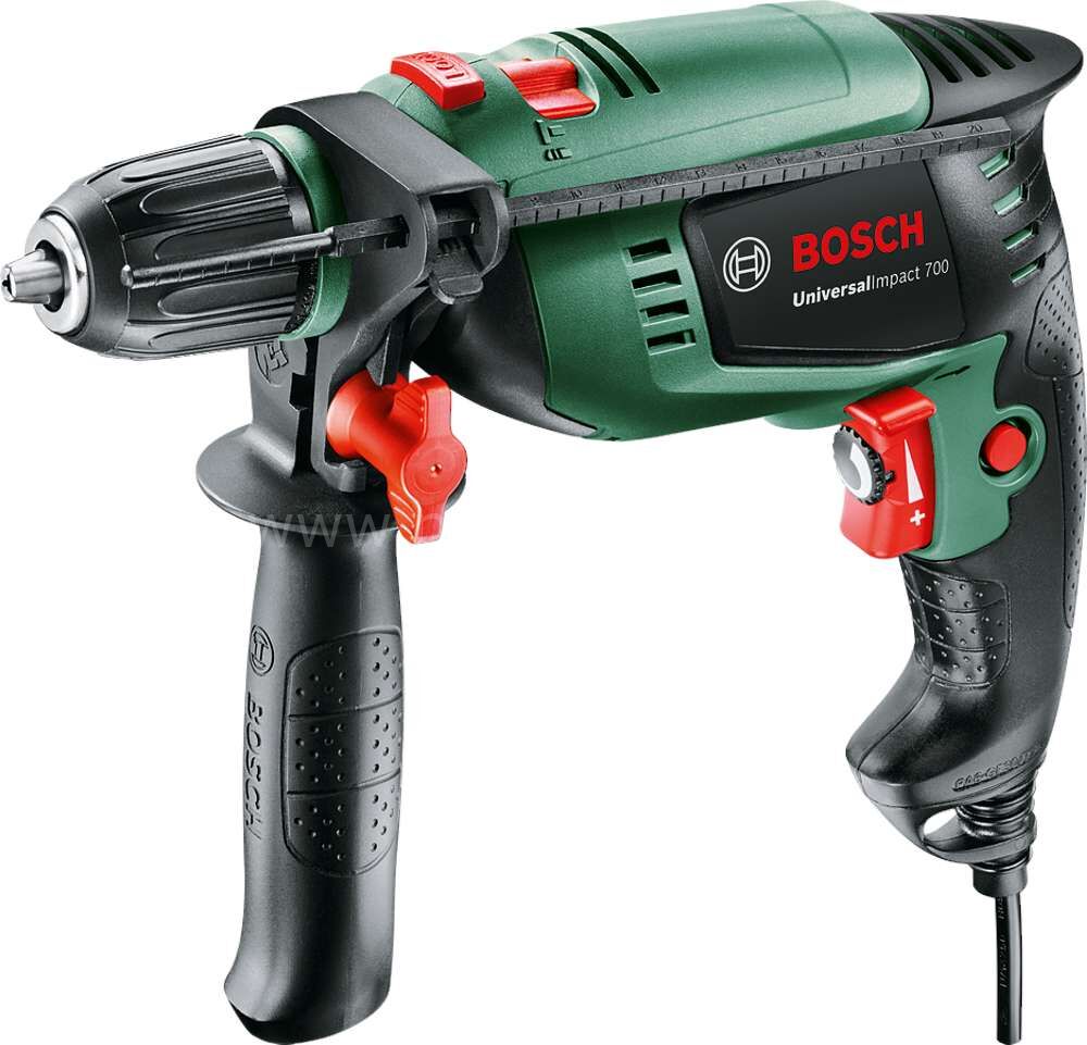 Bosch UniversalImpact 700 Darbeli Matkap + 19 Parça Set 060313100B