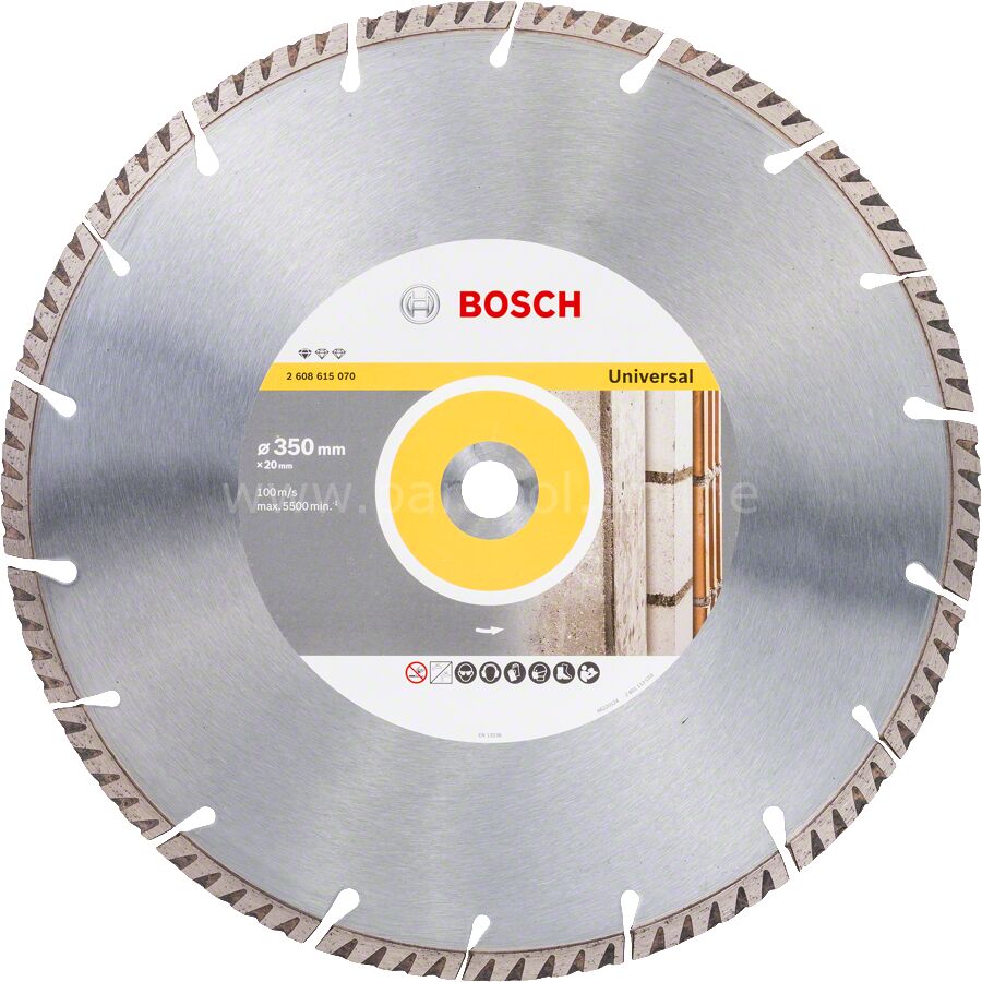 Bosch - Standard Seri Genel Yapı Malzemeleri ve Metal İçin Elmas Kesme Diski 350*20 mm 2608615070