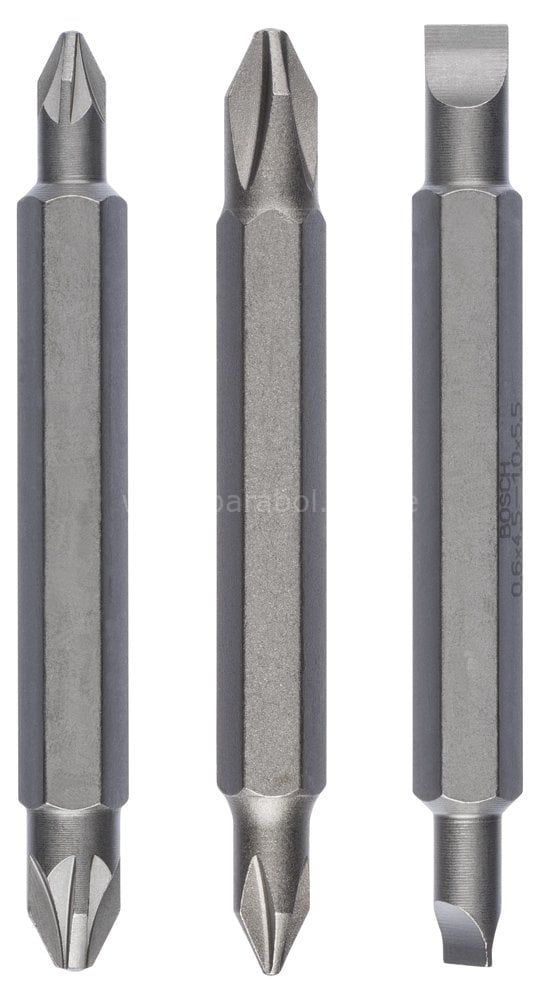 Bosch - Çift Taraflı Vidalama ucu PH1/PZ1/S0*60 mm 3'lü 2607001745