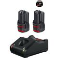 Bosch Pofesyonel 2 X Gba 12v- 3 A Akü - Gal 12v-40 Hızlı Şarj Cihazı - 1600a019rd