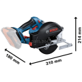 Bosch Professional GKM 18V-50 5 Ah Çift Akülü Daire Testere 06016B8002