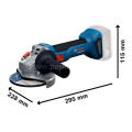 Bosch Professional GWS 18V-8 4 Ah Çift Akülü Taşlama Makinesi - 06019N9020