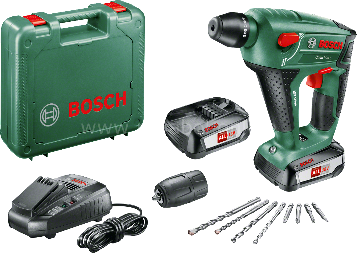 Bosch UNEO MAXX 18 V Çift Akülü Kırıcı Delici (2 x 2,5 Ah) 0603952327
