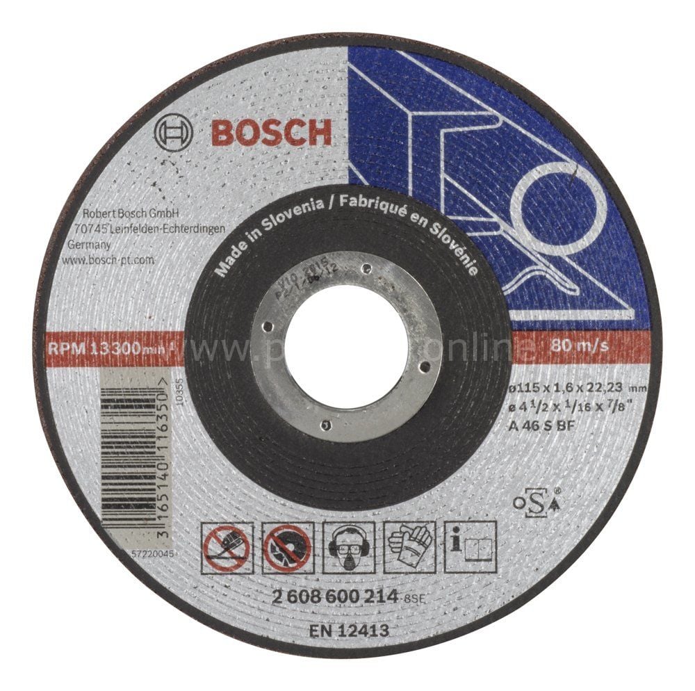 Bosch - 115*1,6 mm Expert Serisi Düz Metal Kesme Diski (Taş) 2608600214