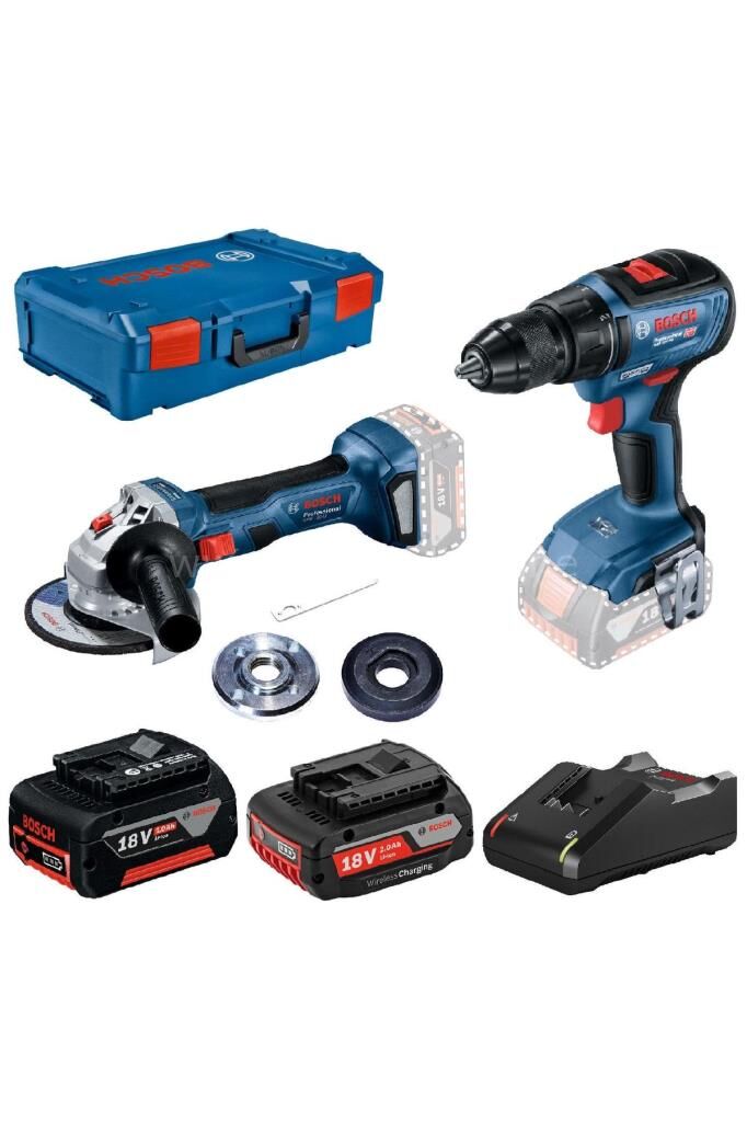Bosch Gws 18V-8 + Gsr 18v-50 (1x2.0;1x5.0ah)  Akülü Avuç Taşlama - Delme/vidalama Makinesi