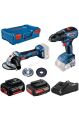 Bosch Gws 180-lı + Gsr 18v-50 (1x2.0;1x5.0ah)  Akülü Avuç Taşlama - Delme/vidalama Makinesi