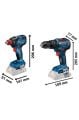 Bosch GSR 18V-50 Akülü Vidalama + GDX 18V-200 Akülü Somun Sıkma + 2x4.0Ah Akü + Akü Şarjı + L-Boxx Set