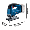 Bosch Professional GST 185-LI Dekupaj Testere Tabanca Solo 06015B3021 (Akü ve Şarj Yoktur)