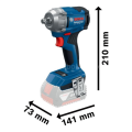 Bosch Profesyonel Gds 18V-350 4 Ah Çift Akülü Darbeli Somun Sıkma Makinesi 06019M5021