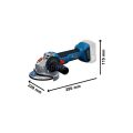 Bosch Professional Gws 18V-8 Akülü Taşlama Makinası solo 06019N9000 (Akü ve Şarj Cihazı Dahil Değildir)