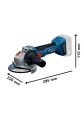 Bosch GWS 18V-8  4 Ah Tek Akülü Taşlama Makinesi 06019N9021