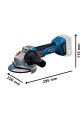 Bosch Professional GWS 18V-8  4 Ah Tek Akülü Taşlama Makinesi 06019N9021