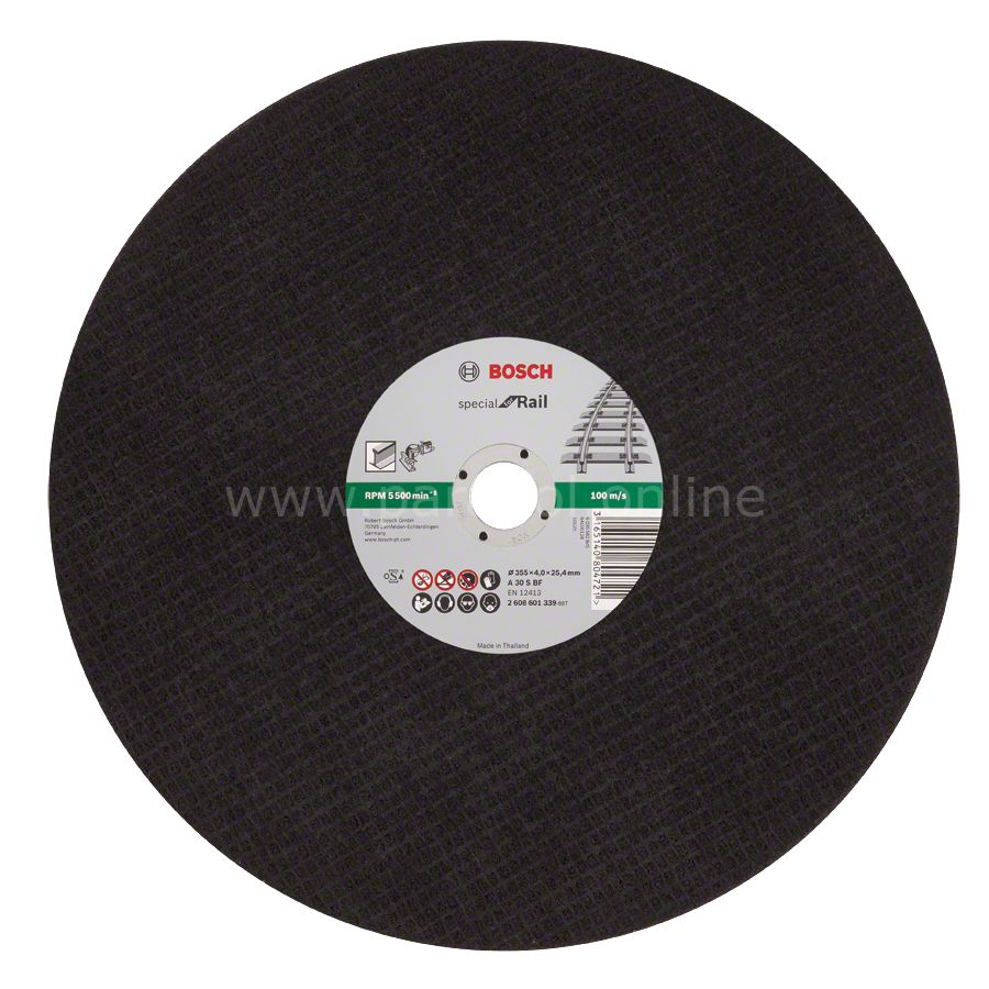 Bosch - 355*4,0 mm Ray Kesme İçin Özel Kesme Diski 2608601339