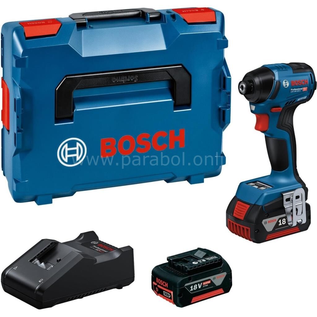 Bosch Gdr 18V-220 C 2X4.0AH Çift Akülü Darbeli Somun Sıkma Makinesi