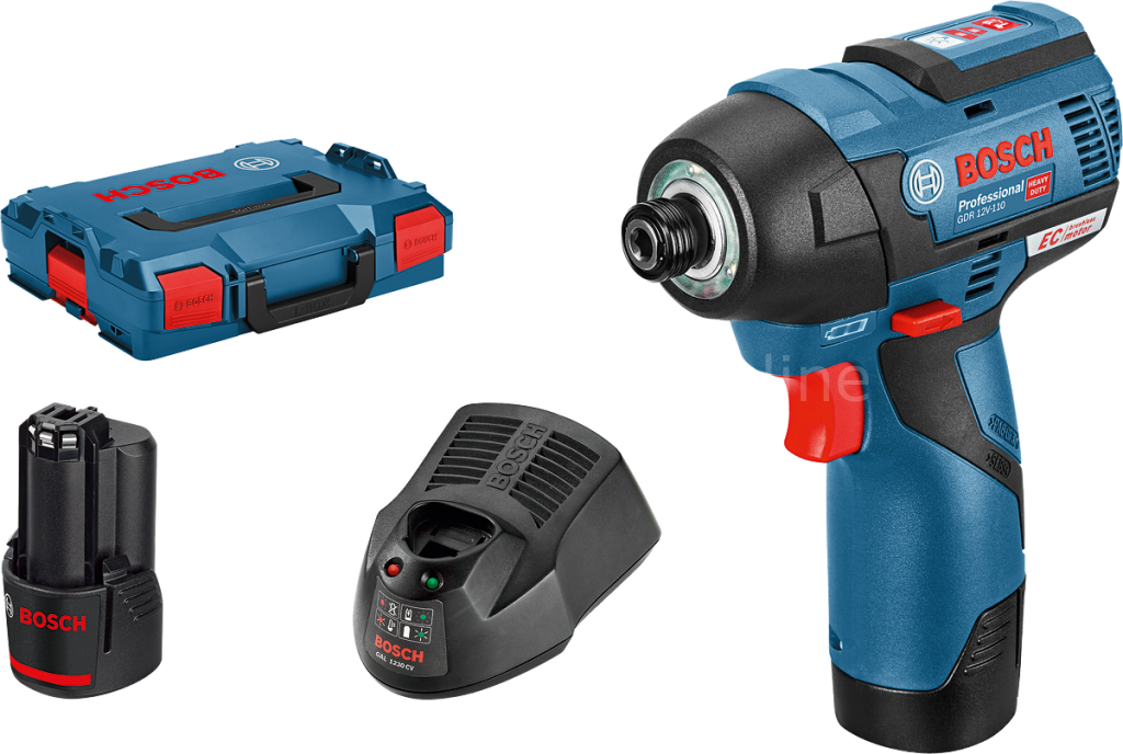 Bosch GDR 12V-110 Çift Akülü 3 Ah Darbeli Somun Sıkma Makinesi 0601900000