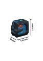 Bosch Profesyonel GLL 20-22 G Çizgi Lazer + Bt 150 Tripod  0601065601