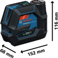 Bosch Profesyonel GCL 12V-50-22 Cg Çizgi Lazer Pil 0601066S00