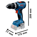 Bosch Profesyonel GSB 18V-65 5 Ah Çift Akülü Darbeli Matkap Vidalama 06019N3103