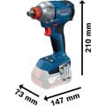 Bosch Profesyonel GDX 18V-285  2x2 Ah Çift Akülü Darbeli Somun Sıkma - 06019N2122