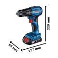 Bosch Profesyonel GDX 18V-285 + GSB 185-Li 2X2 Ah Elektrikli El Aletleri Seti 06019N2124